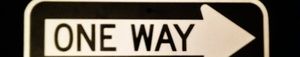ONE WAY METAL SIGN